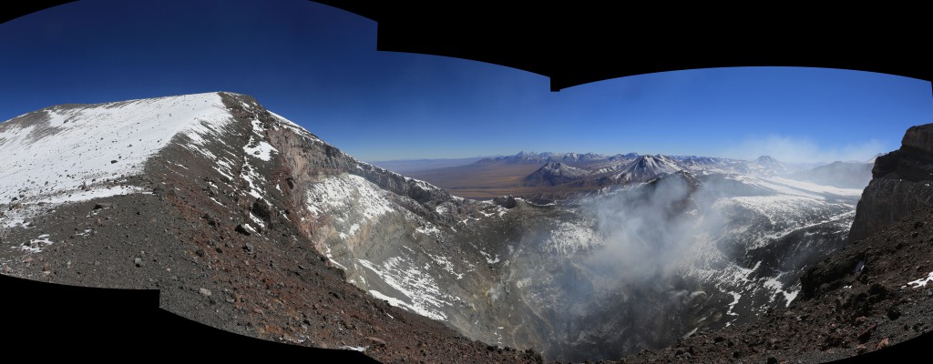 Looking into that steaming crater going over a kilometer down, it's easy to see how hell being down below where the sulfur boils was an easy sell!